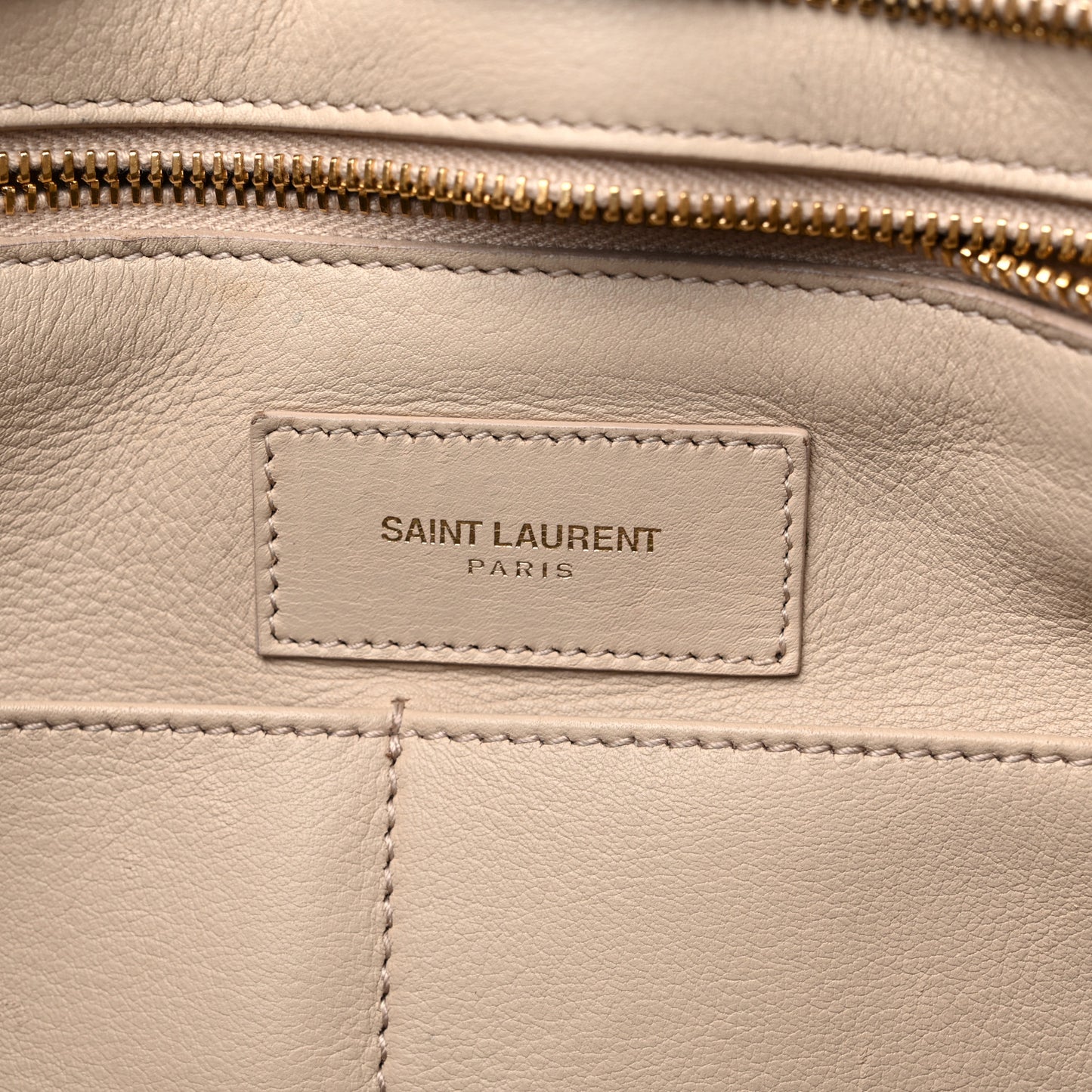 Calfskin Medium Classic Y Cabas Beige