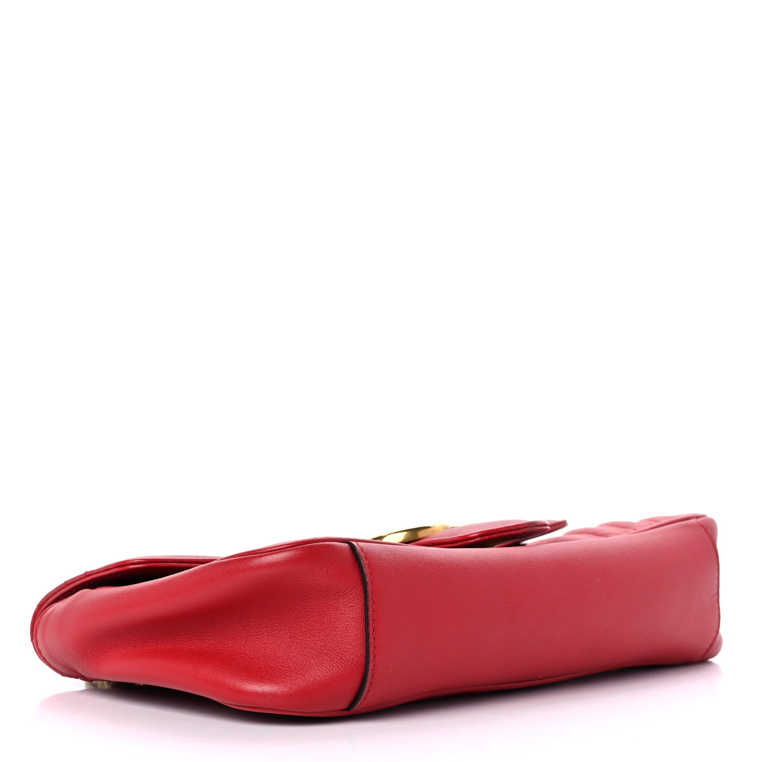 Gucci Calfskin Matelasse Small GG Marmont Shoulder Bag Hibiscus Red 4 of 17