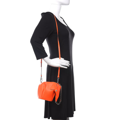 Loewe Calfskin Mini Punk Elephant Crossbody Bag Orange 2 of 10