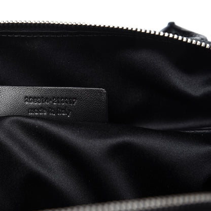 Saint Laurent Suede Fox Fur Medium Easy Sac Black 9 of 9