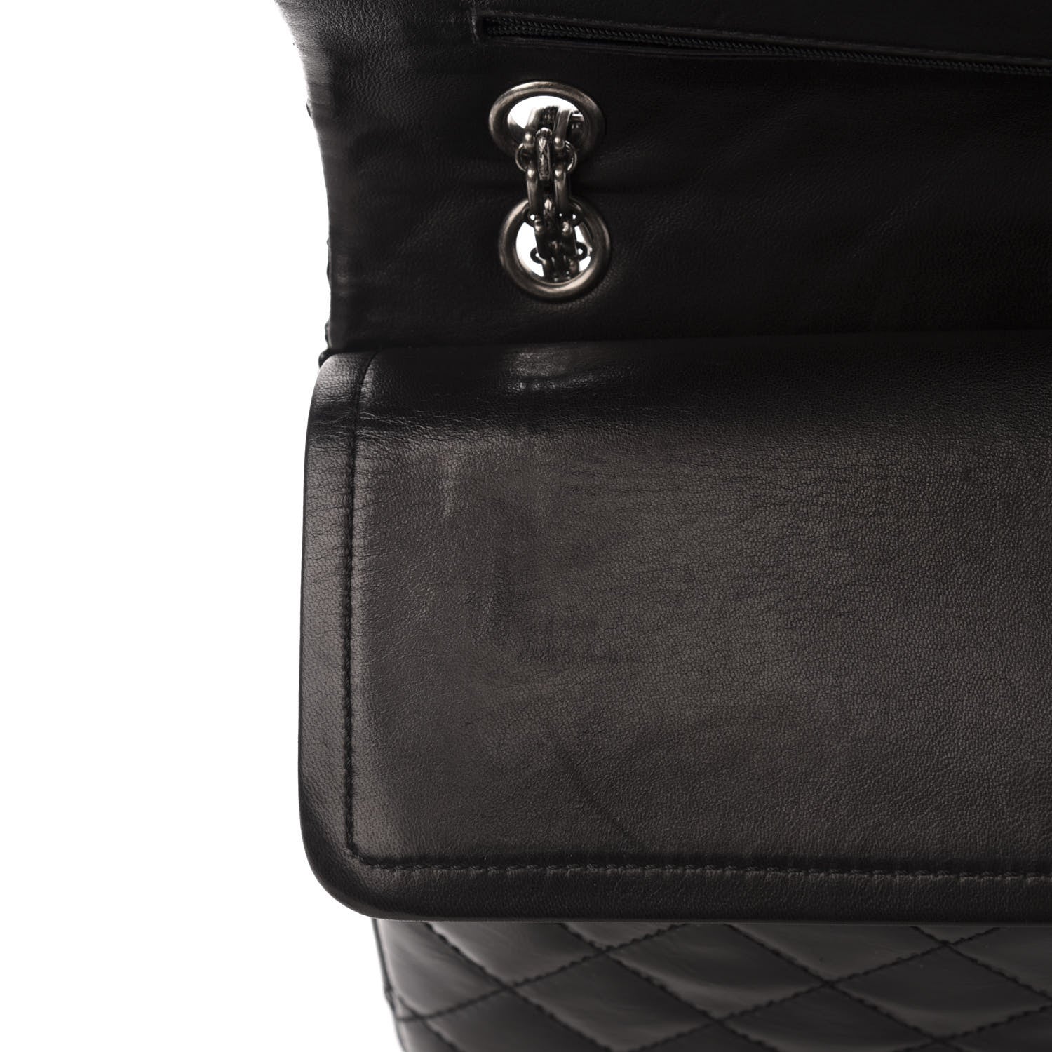 Chanel Distressed Patent Quilted 2.55 Reissue 227 Flap Black 8 of 12
