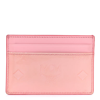 MCM Patent Monogram Card Case Pink 1 of 7
