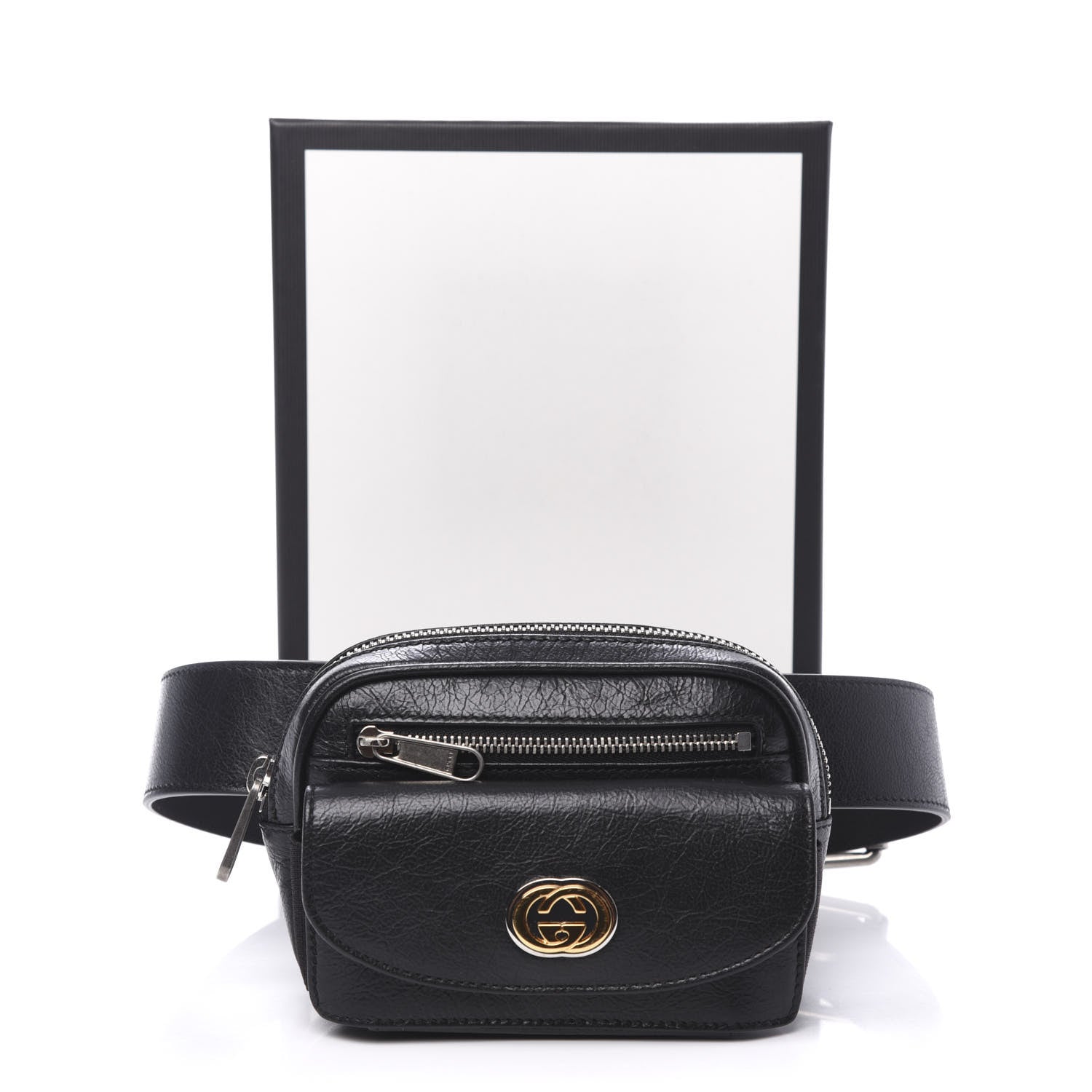 Gucci Fluffy Calfskin Mini Morpheus Belt Bag 70 28 Black 11 of 11