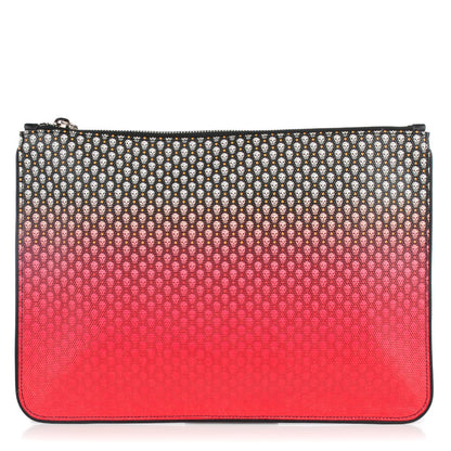 Alexander McQueen Coated Canvas Degrade Skull Zipped Pouch Red 1 of 7