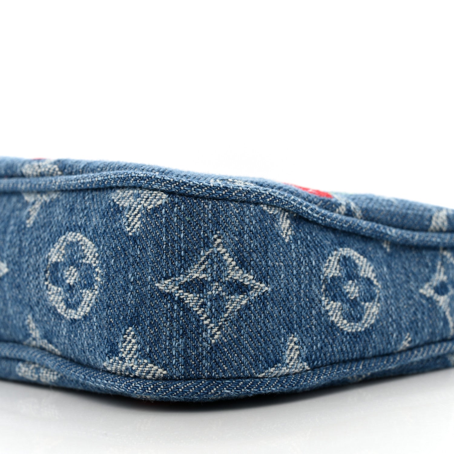 Louis Vuitton LV X TM Monogram Denim Cerises Pochette Accessories Blue 9 of 10