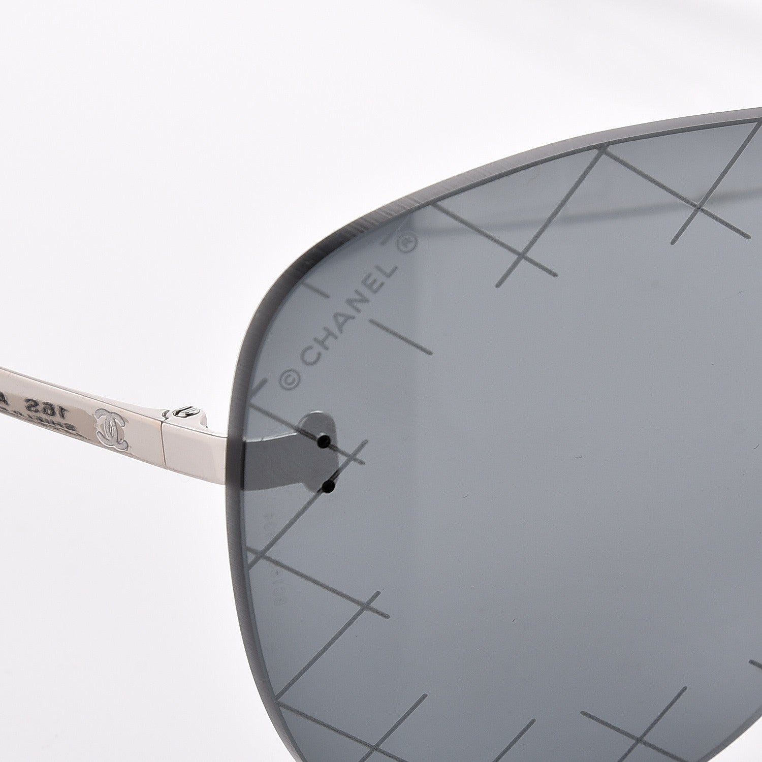 Chanel Shield Runway Sunglasses 2747 Silver Grey 7 of 9