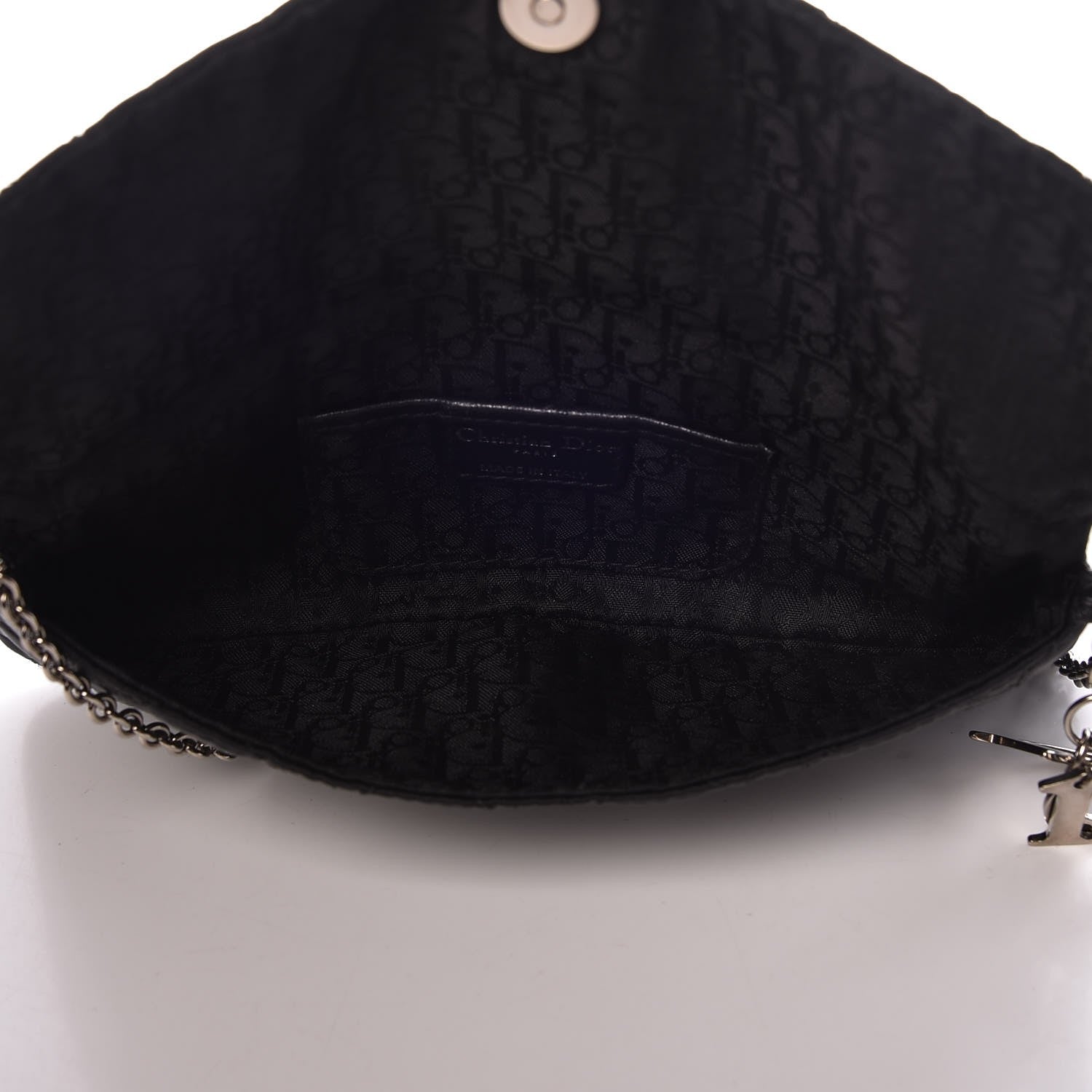 Christian Dior Satin Cannage Lady Dior Convertible Clutch Black 5 of 8