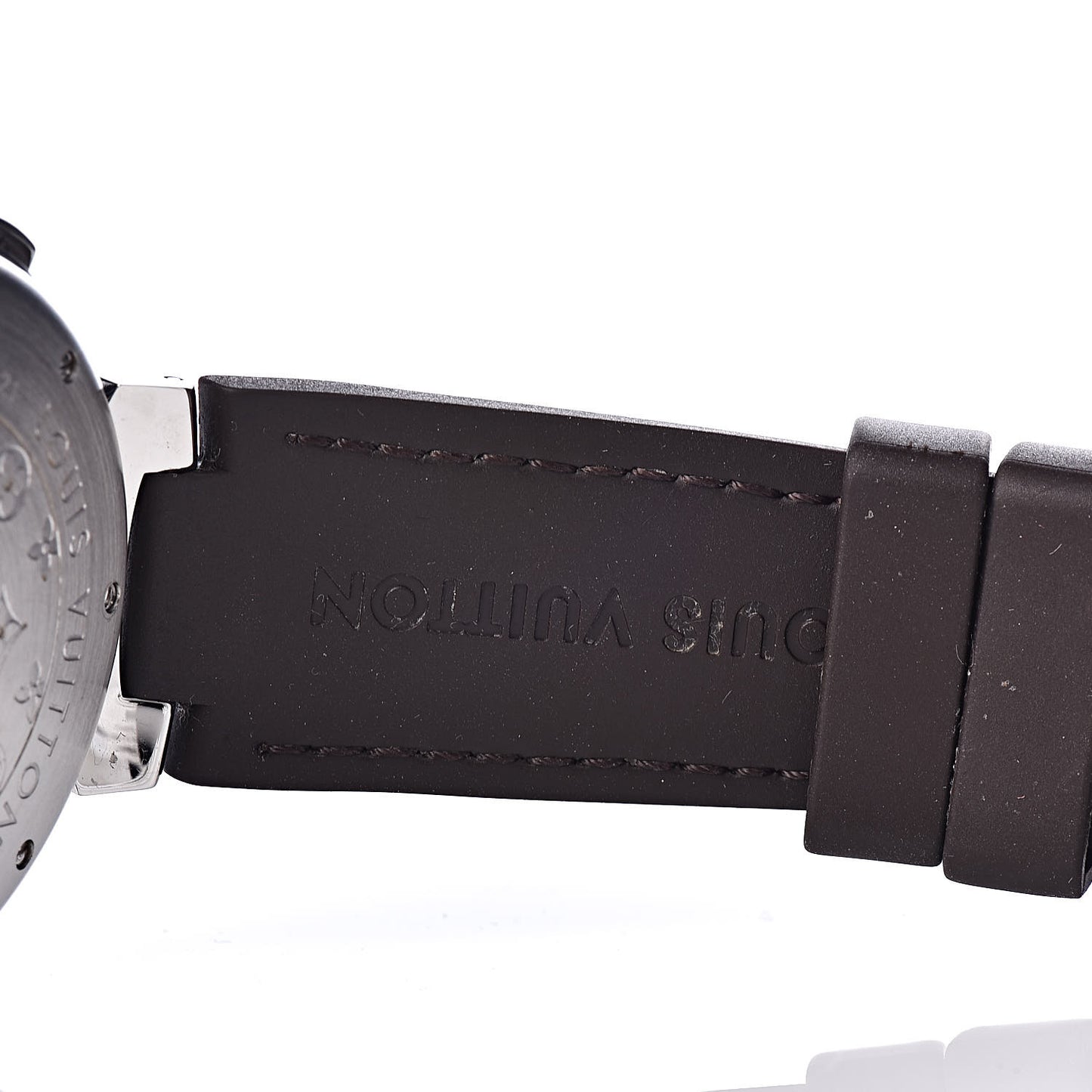 Stainless Steel Rubber 41mm Tambour Chronograph Automatic Watch Brown