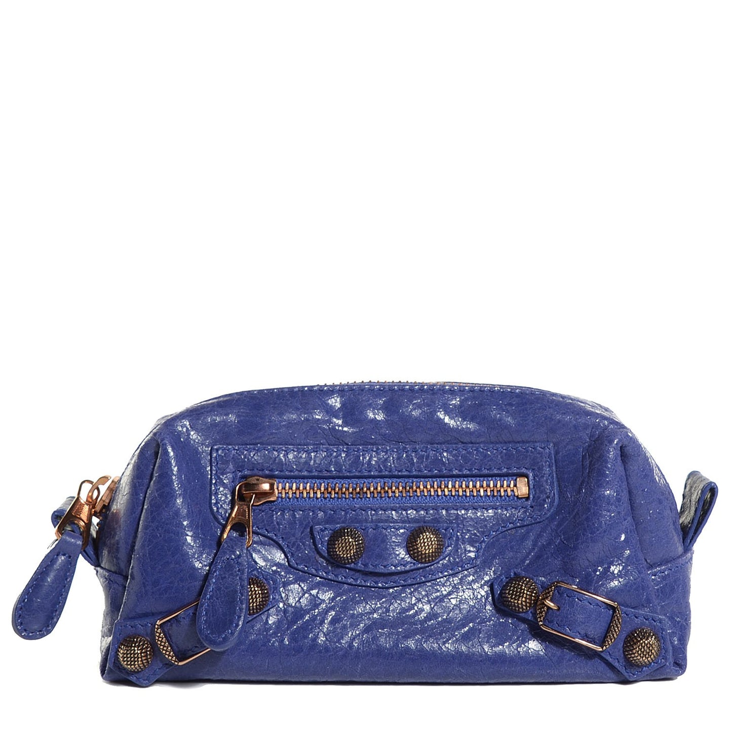 Agneau Giant 12 Rose Gold Hardware Pencil Case S Bleu Lavande