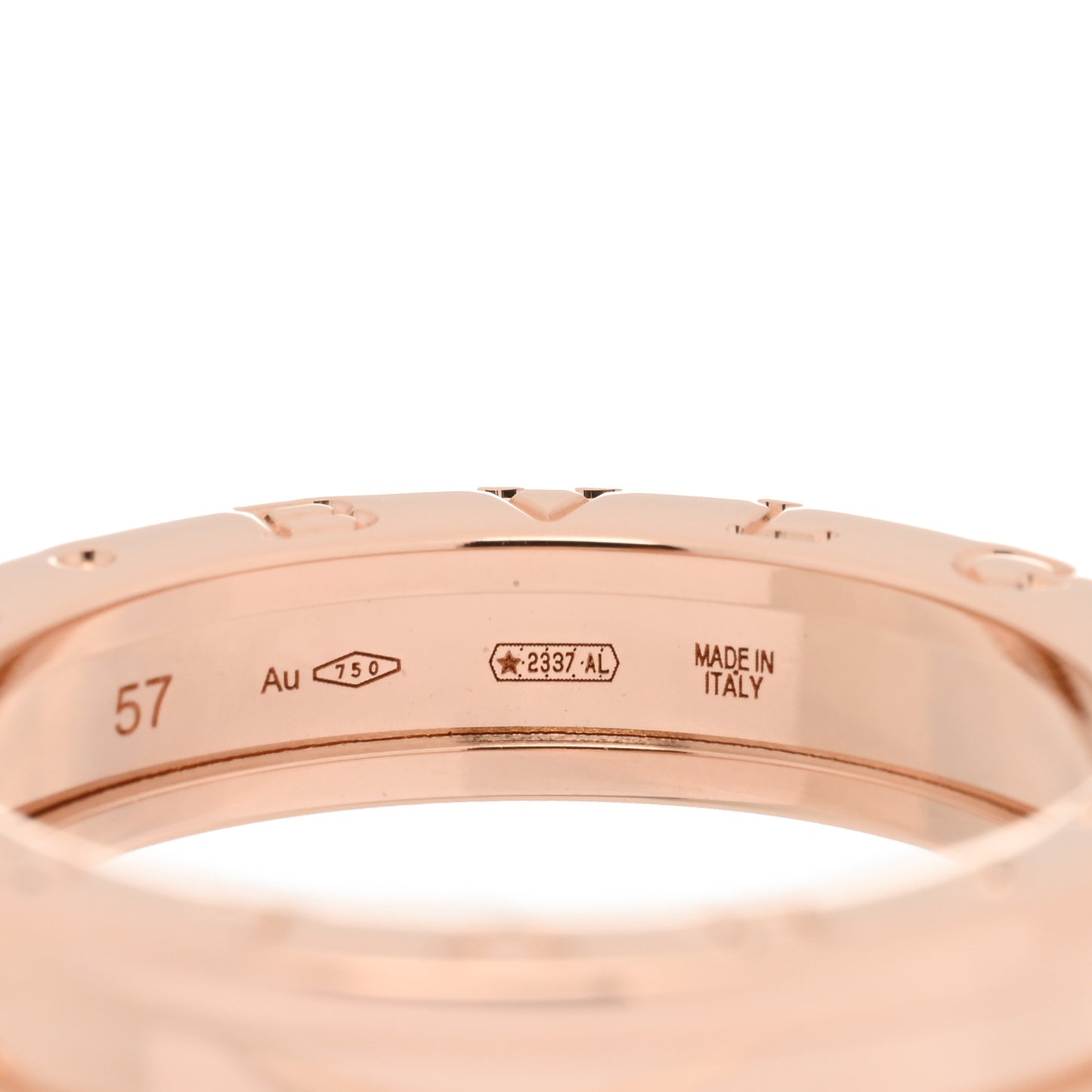 18K Rose Gold B.Zero1 One-Band Ring 57 8