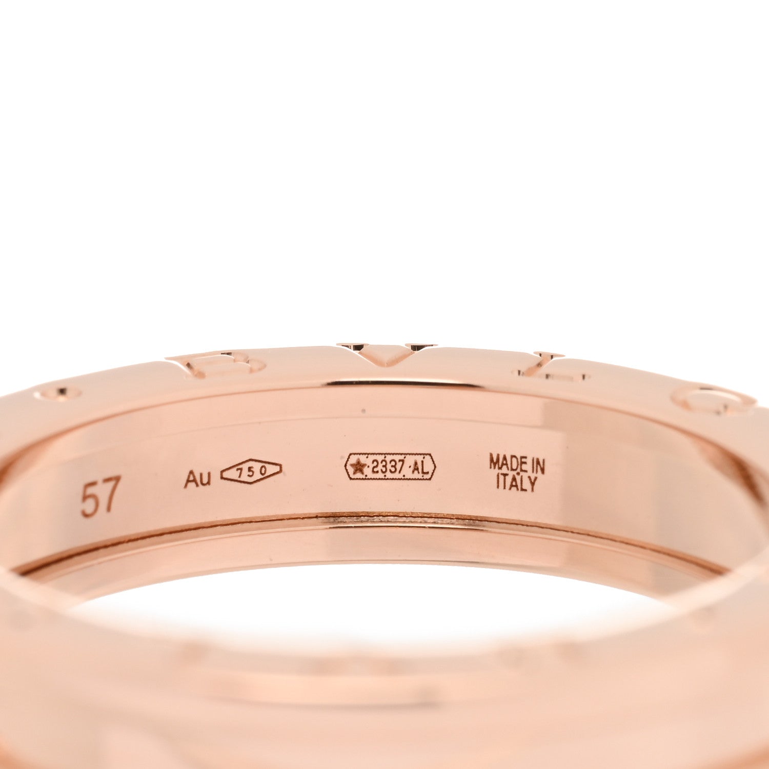 Bulgari 18K Rose Gold B.Zero1 One-Band Ring 57 8 4 of 5