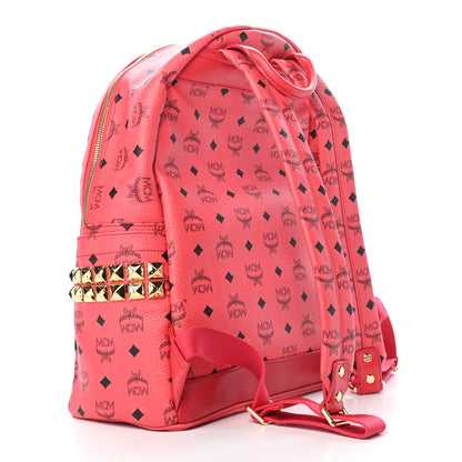 MCM Visetos Medium Side Studs Stark Backpack Corail 2 of 9