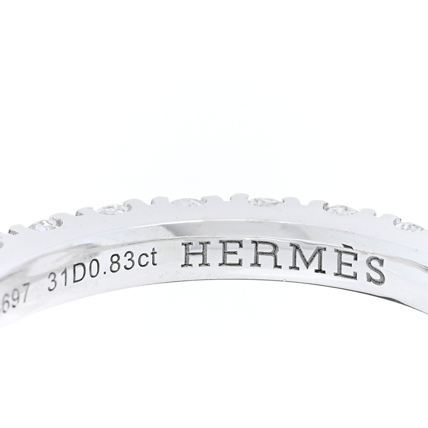 Hermes 18K White Gold Diamond Finesse Ring 50 5.25 4 of 6