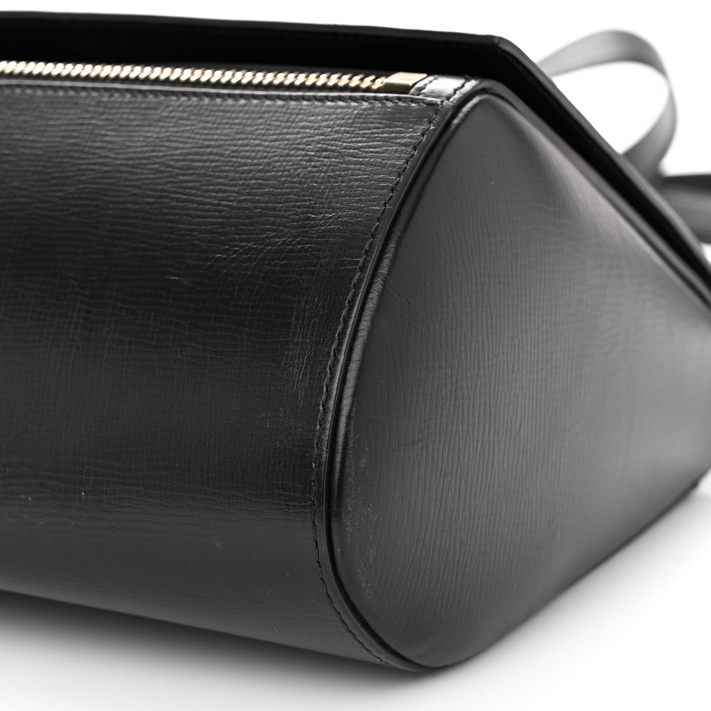 Textured Calfskin Medium Pandora Box Crossbody Bag Black