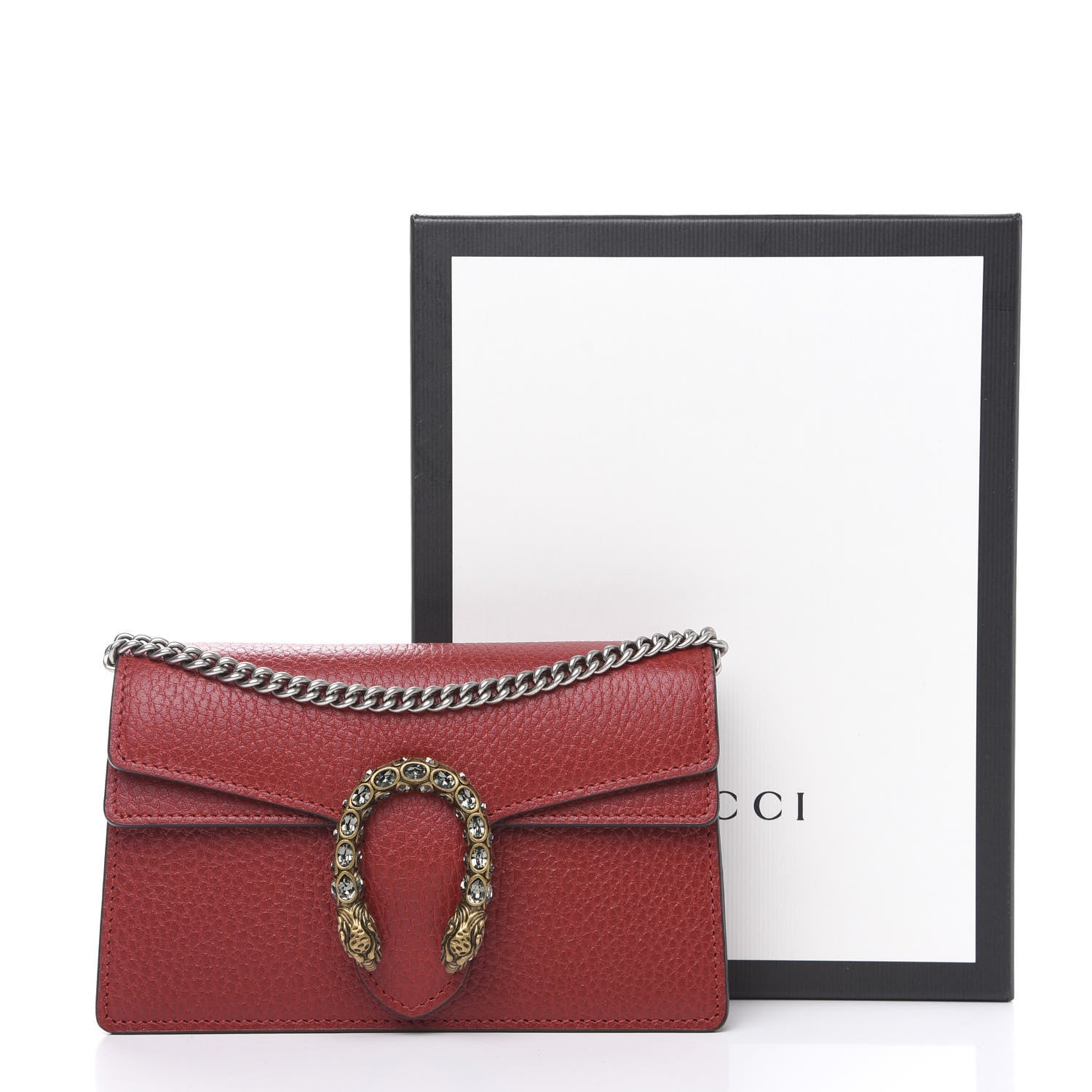 Gucci Calfskin Super Mini Dionysus Shoulder Bag Hibiscus Red 9 of 9