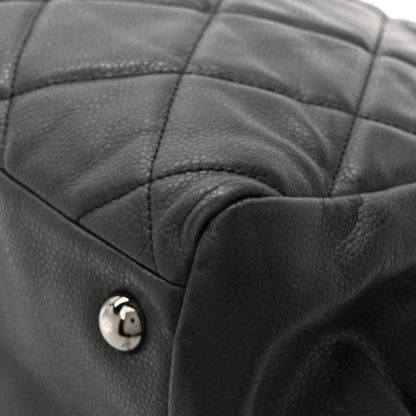 Chanel Soft Caviar Quilted Large Cells Tote Black 14 of 15