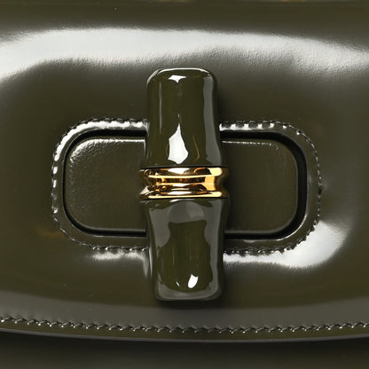 Gucci Shiny Polished Calfskin Medium Bamboo Luscious Green 9 of 11
