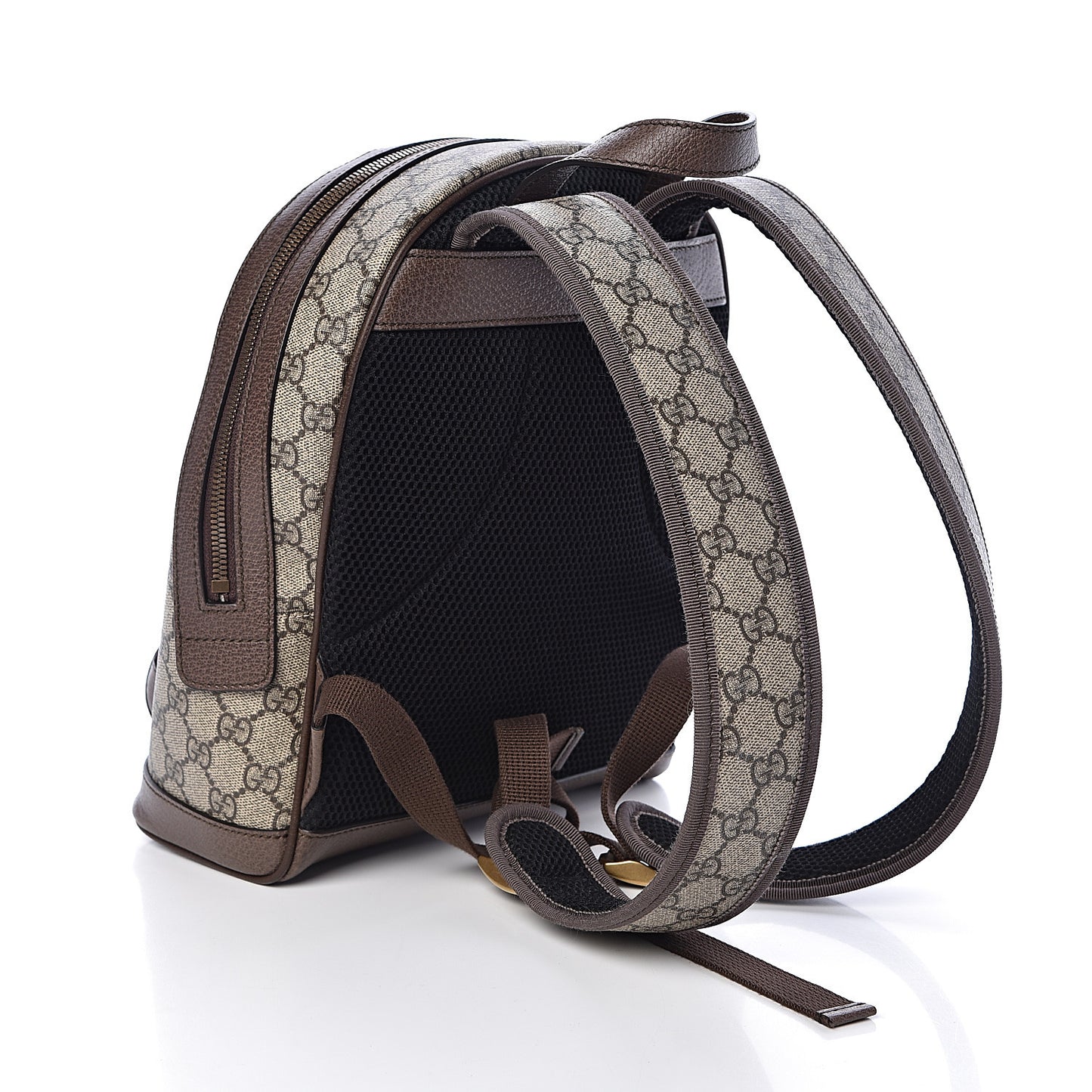 GG Supreme Monogram Calfskin Web Small Ophidia Day Backpack Beige Ebony New Acero