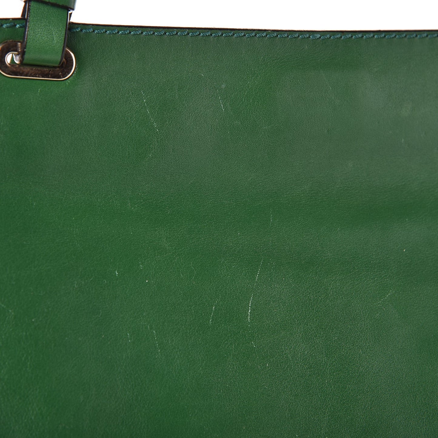 Vitello Medium Rockstud Tote Emerald