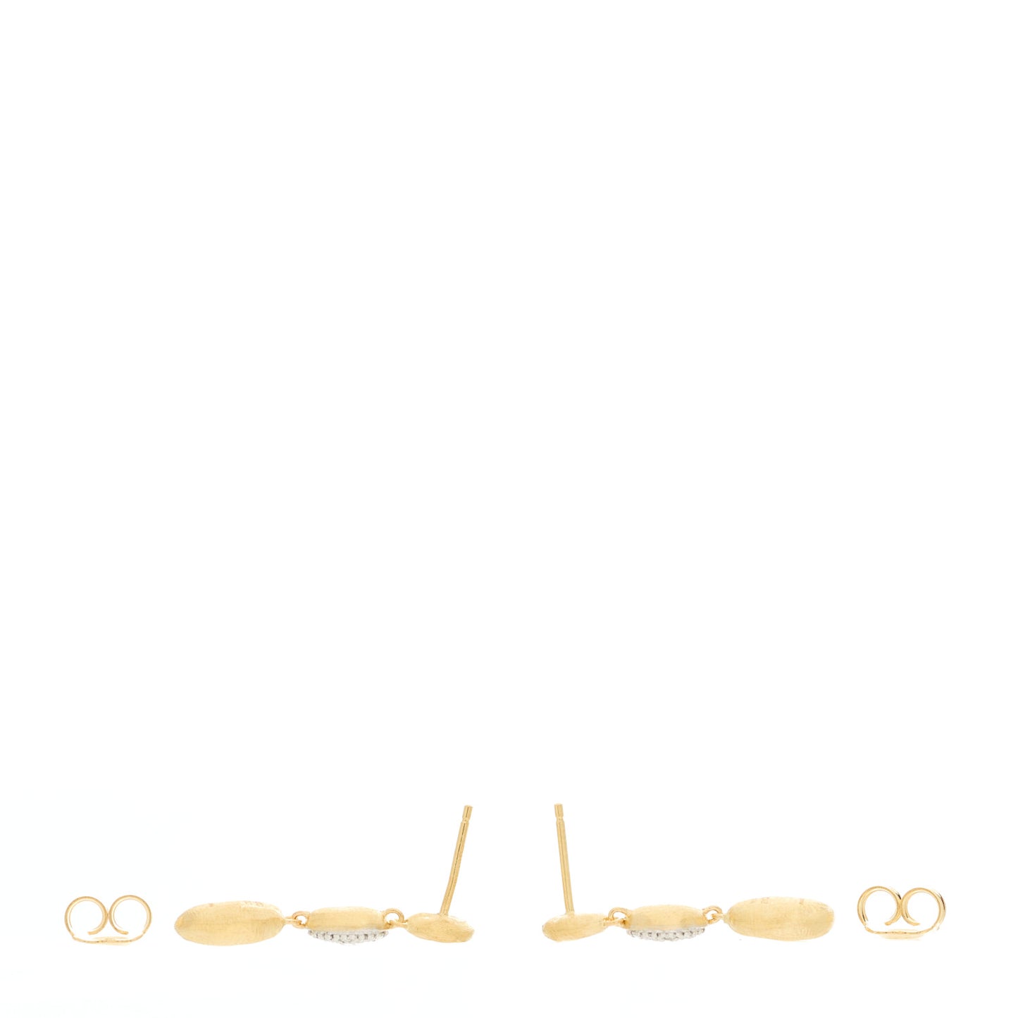 18K Yellow White Gold Siviglia Triple Drop Earrings