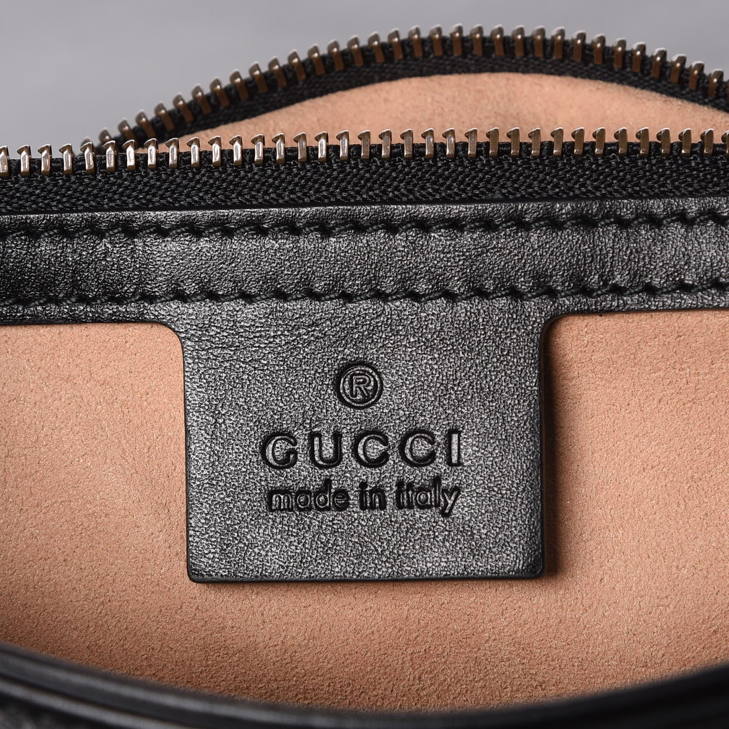 Gucci Calfskin Matelasse Medium GG Marmont Shoulder Bag Black 6 of 8