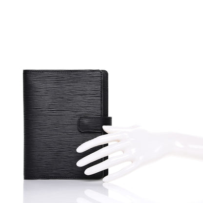 Louis Vuitton Epi Medium Ring Agenda Cover Black 2 of 8