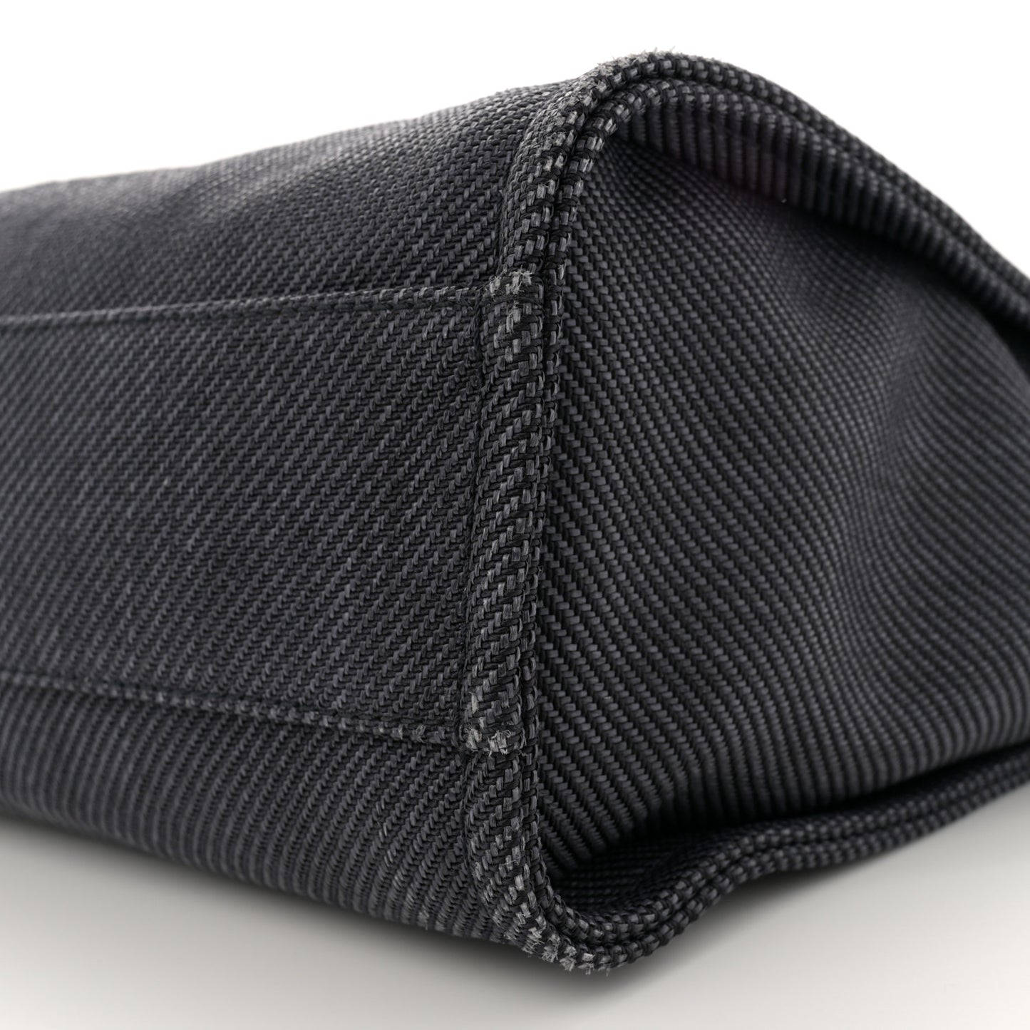 Mixed Fibers Calfskin Small Deauville Tote Black