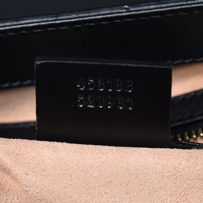 Gucci Guccissima Signature Small Padlock Top Handle Bag Black 7 of 7