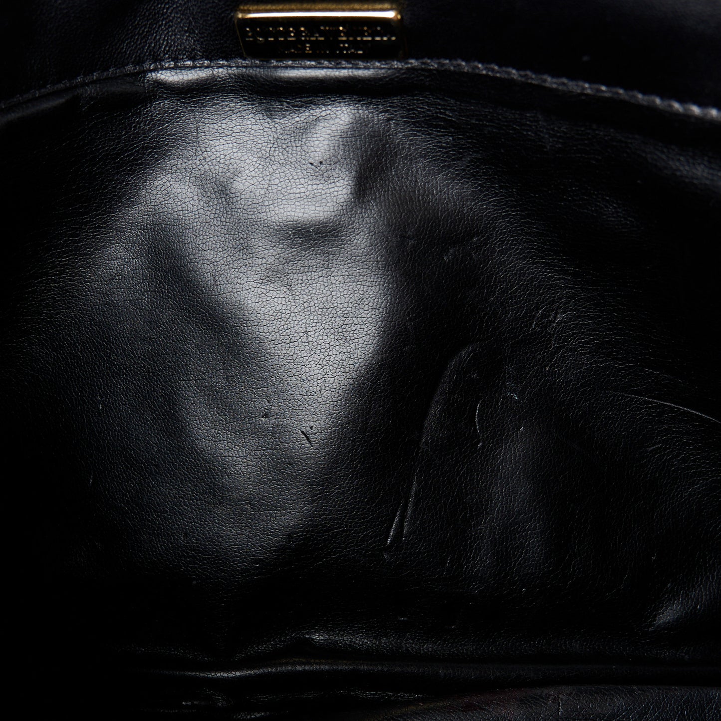 Nappa Intrecciato Flap Tassel Clutch Black