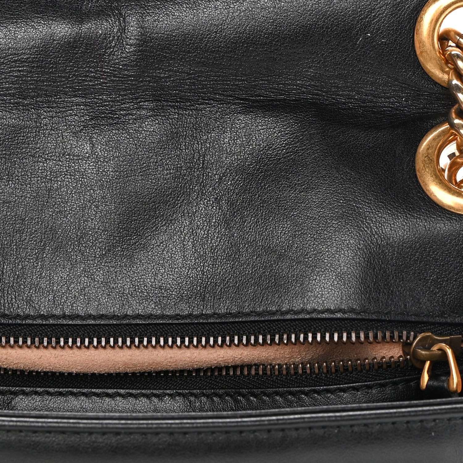 Gucci Calfskin Matelasse Small GG Marmont Shoulder Bag Black 12 of 18