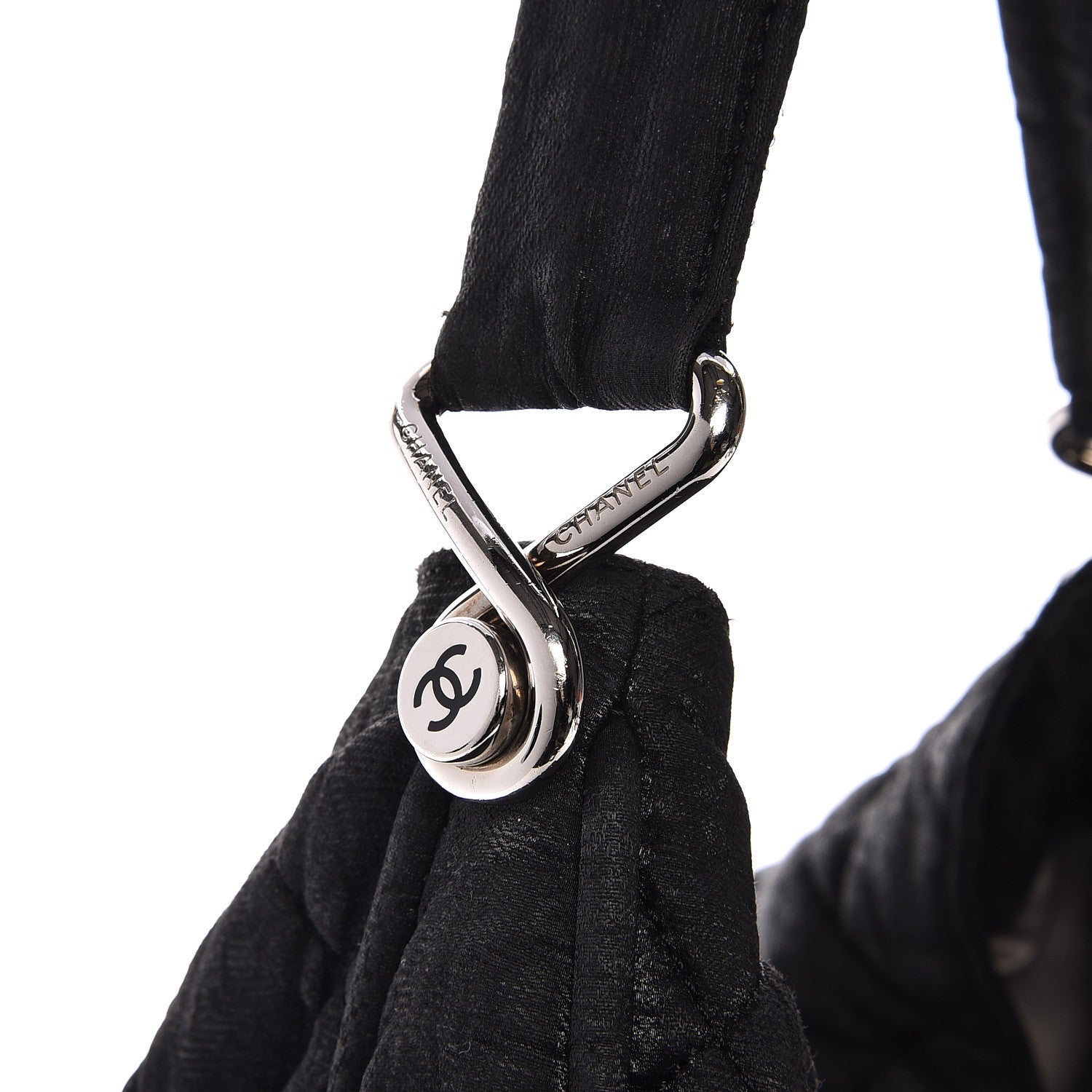 Chanel Crinkled Coated Canvas Le Marais Hobo Black 7 of 8