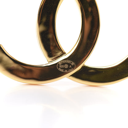 Chanel Metal Paris Button CC Large Brooch Gold 3 of 4