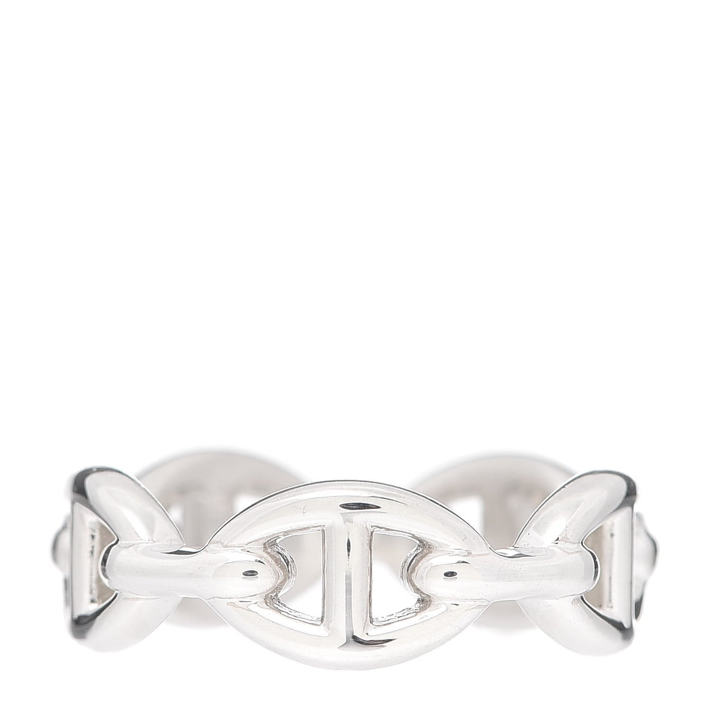 Sterling Silver PM Chaine d'Ancre Enchainee Band Ring 57 8