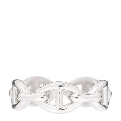 Hermes Sterling Silver PM Chaine d'Ancre Enchainee Band Ring 57 8 1 of 5