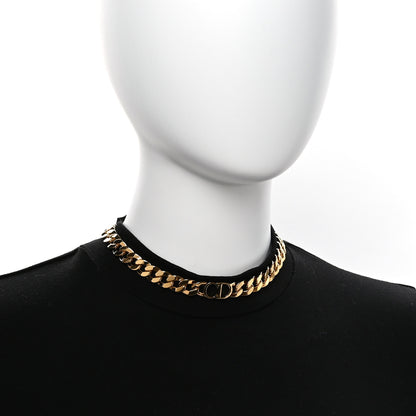Christian Dior Metal CD Choker Necklace Gold 2 of 5