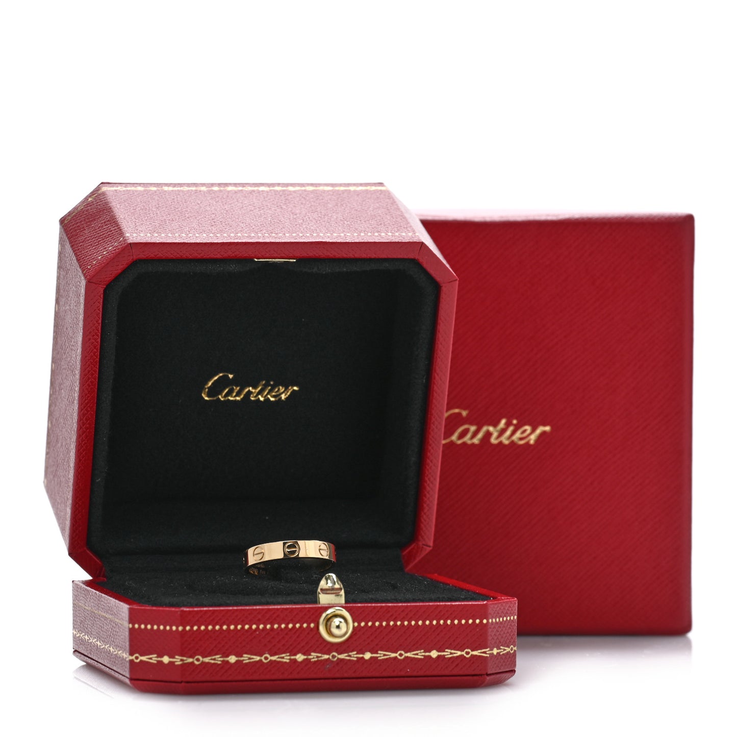 18K Yellow Gold 3.5mm LOVE Wedding Band Ring 50 5.25
