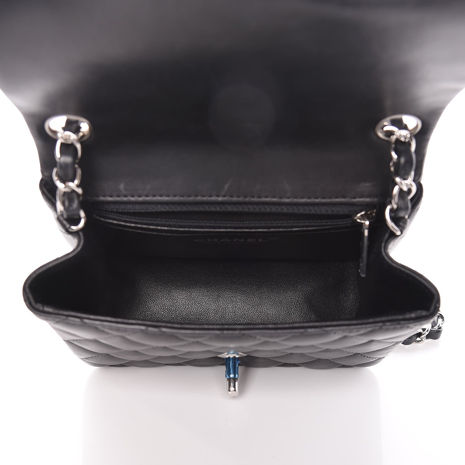 Chanel Lambskin Quilted Mini Square Flap Black 5 of 12
