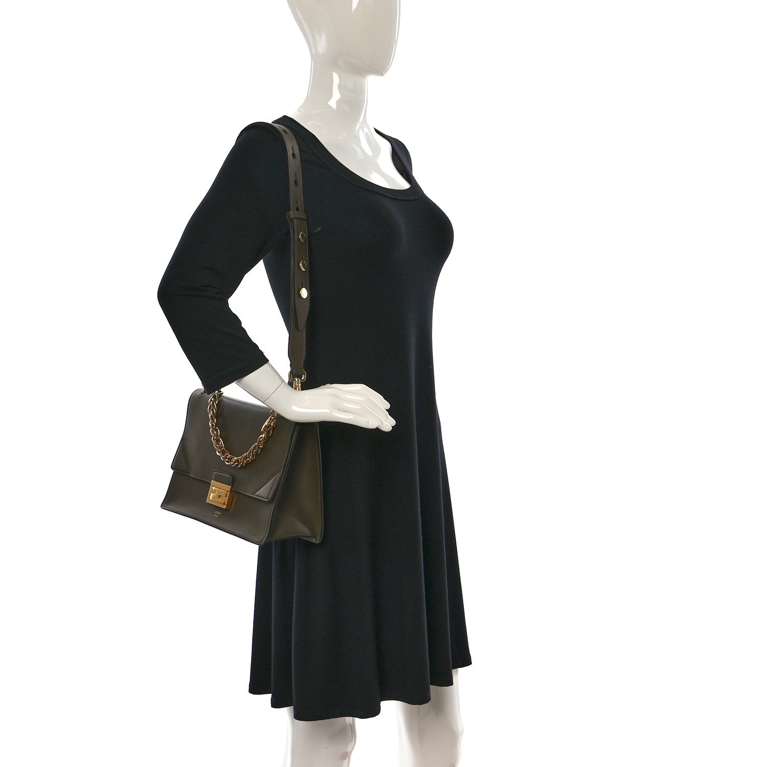 Fendi Vitello Grace Matte F is Fendi Kan U Shoulder Bag Wood 2 of 10