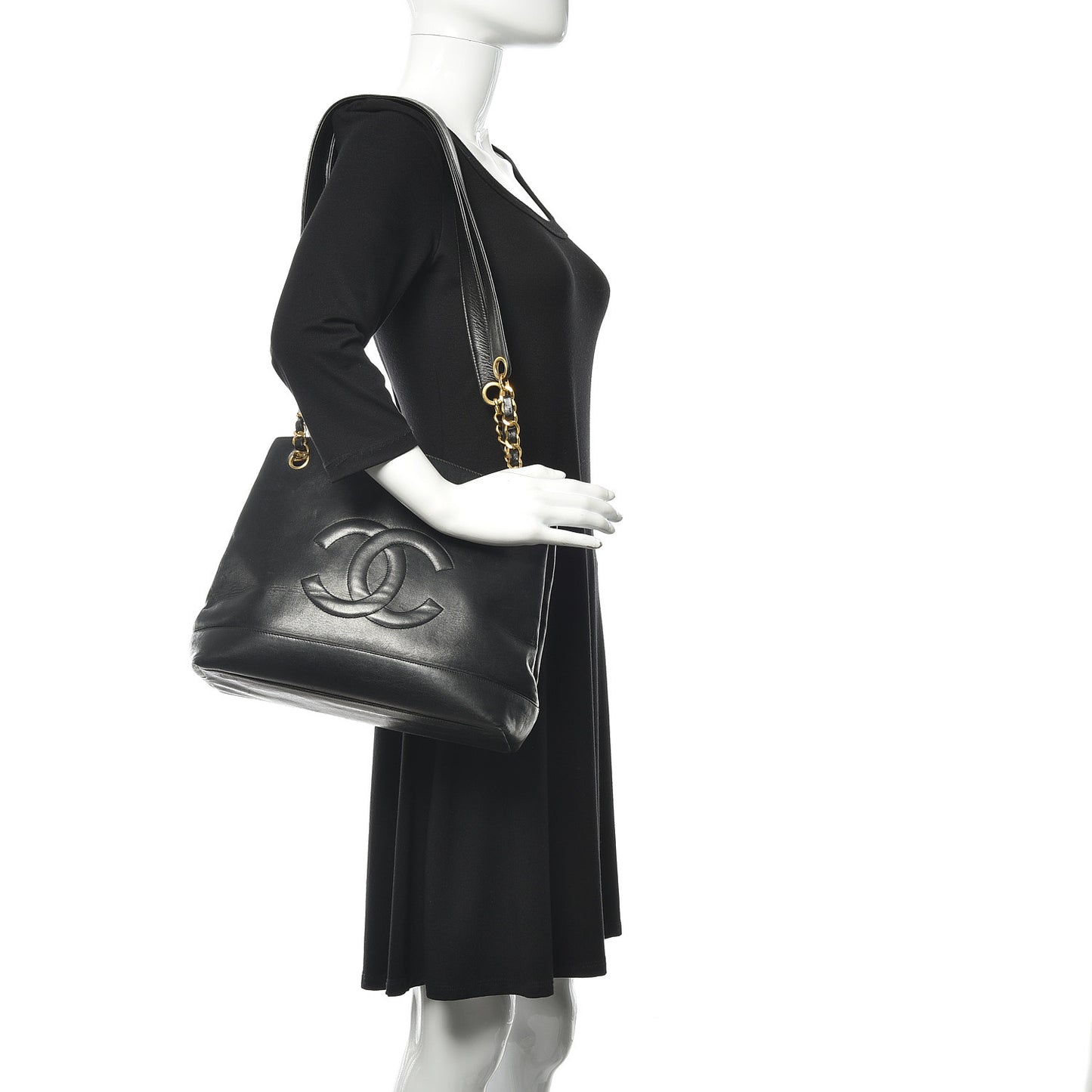 Lambskin CC Shoulder Bag Black