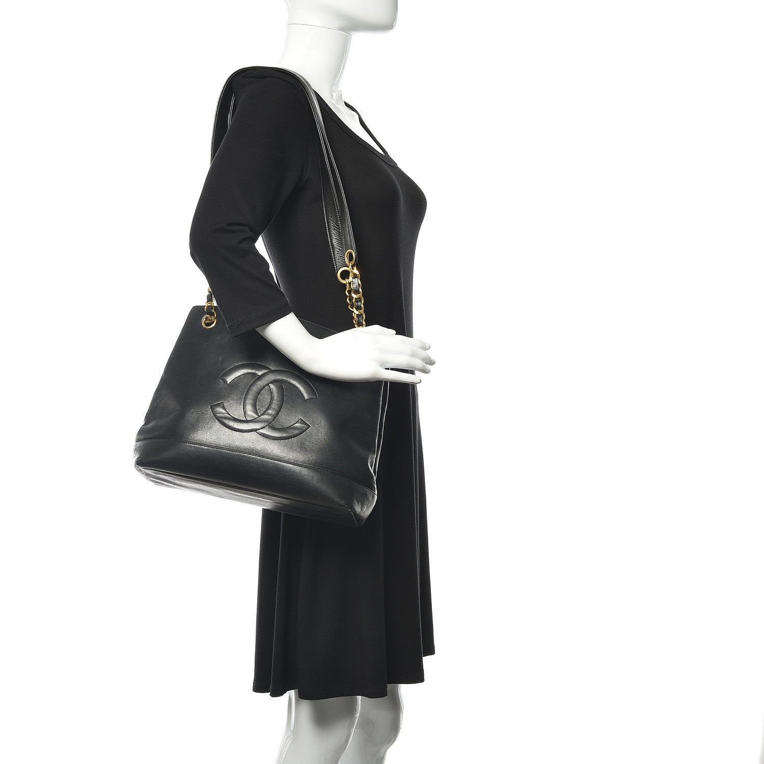 Chanel Lambskin CC Shoulder Bag Black 2 of 20