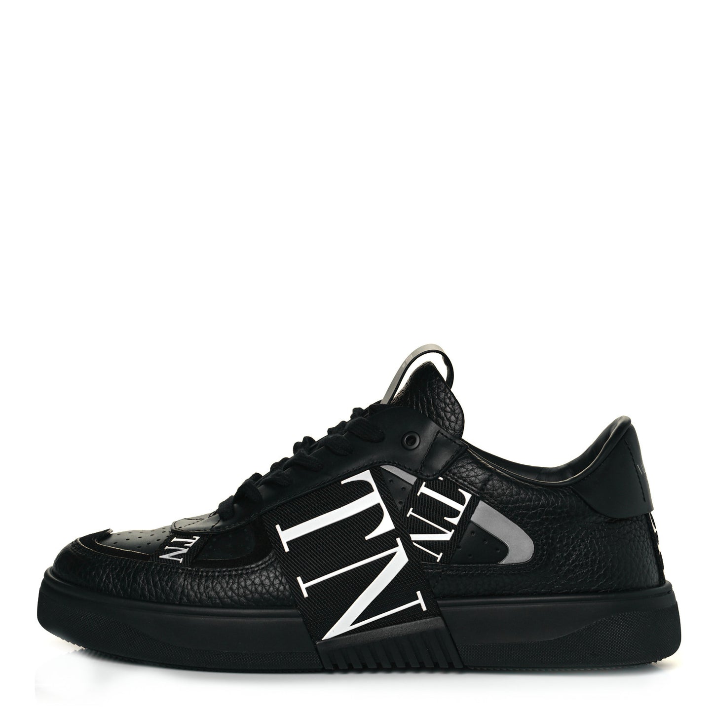 Grained Calfskin Mens VL7N Low Top Sneakers 42.5 Black
