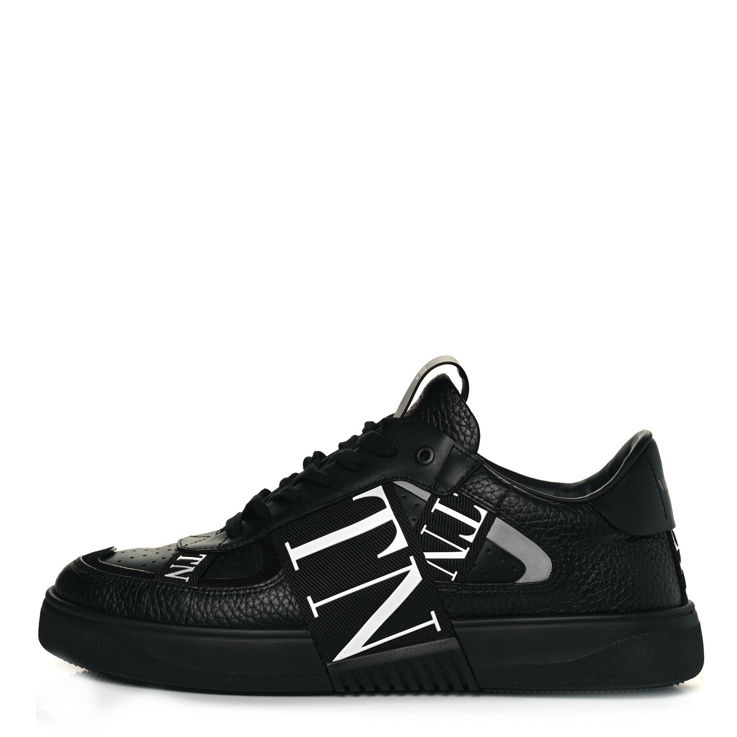Valentino Garavani Grained Calfskin Mens VL7N Low Top Sneakers 42.5 Black 1 of 9