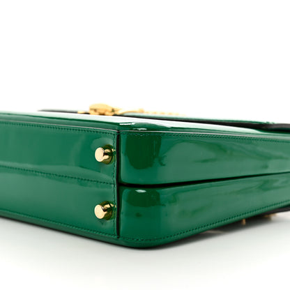 Gucci Mousse Top Patent Small Sylvie 1969 Top Handle Bag Emerald 10 of 10