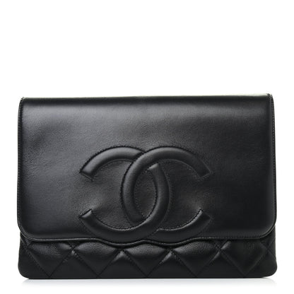 Chanel Goatskin Quilted Timeless CC Clutch Black 1 of 4