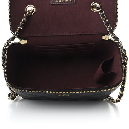 Chanel Caviar Quilted Small Vanity Case With Chain Black 7 of 10