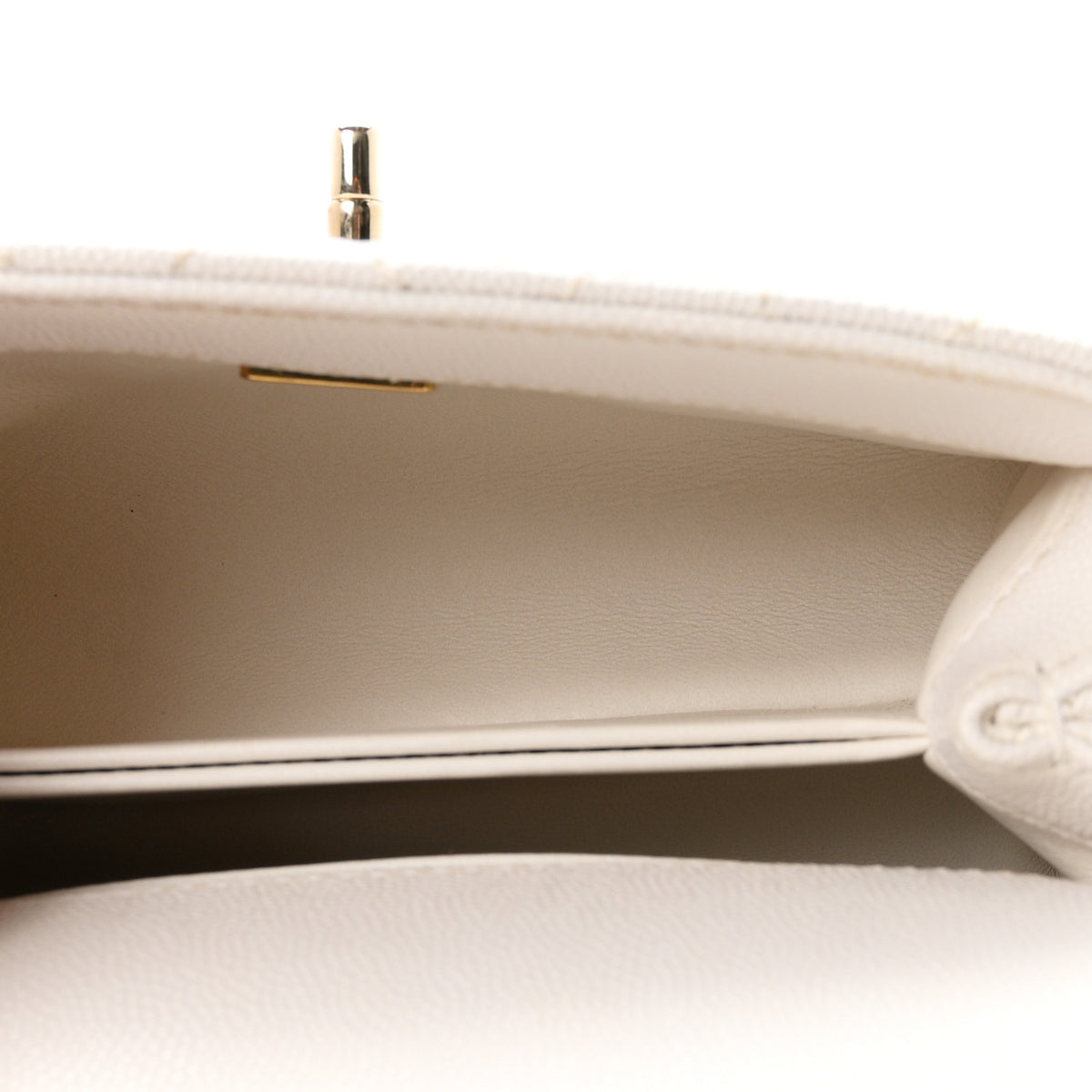 Chanel Caviar Quilted Extra Mini Coco Handle Flap White 9 of 19