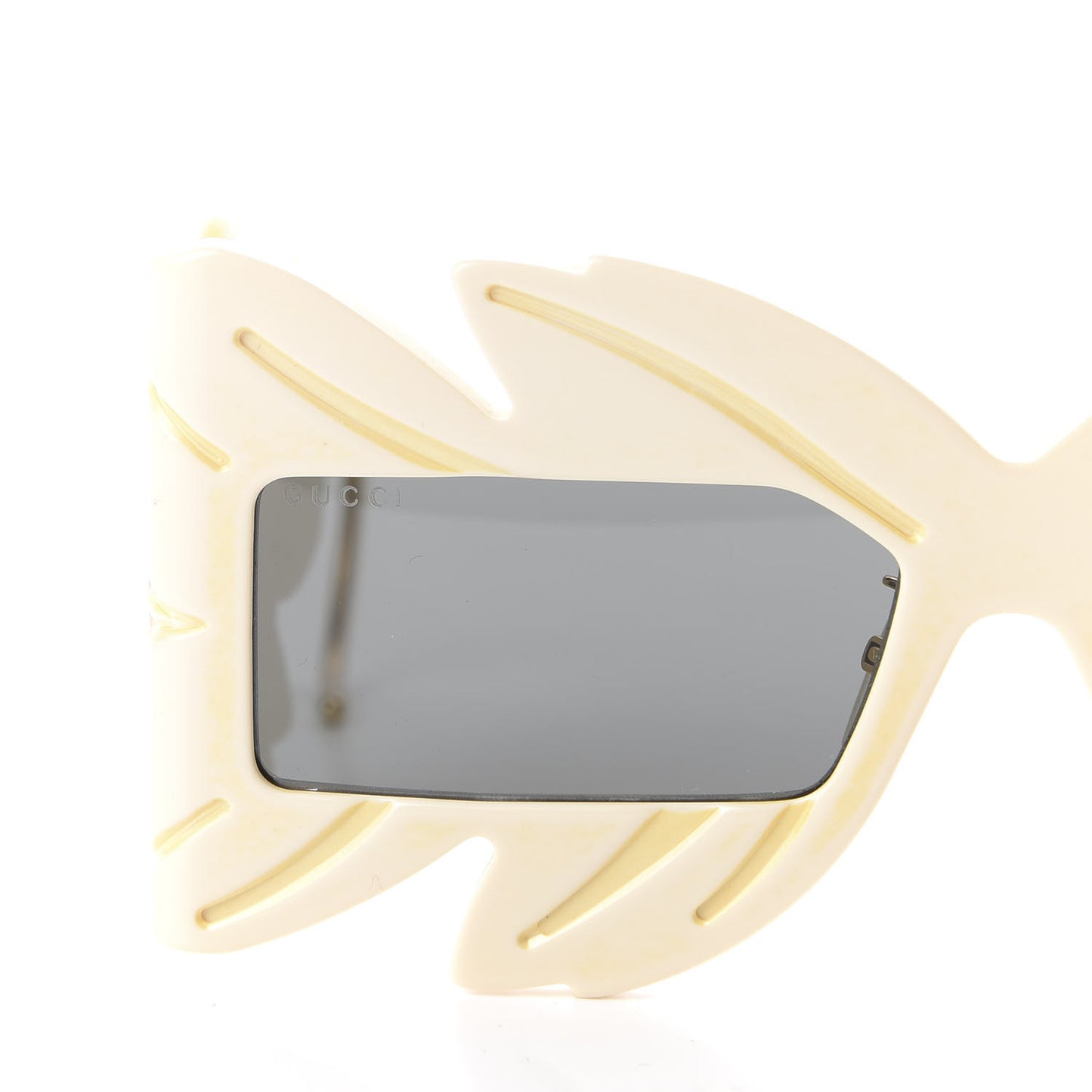 Acetate Square Frame Wing Sunglasses GG0429S Ivory