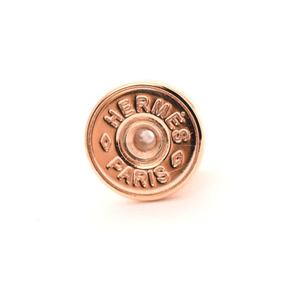 Hermes Rose Gold Lacquered Mini Pop H Rocabar Earrings Systeme 4 of 6
