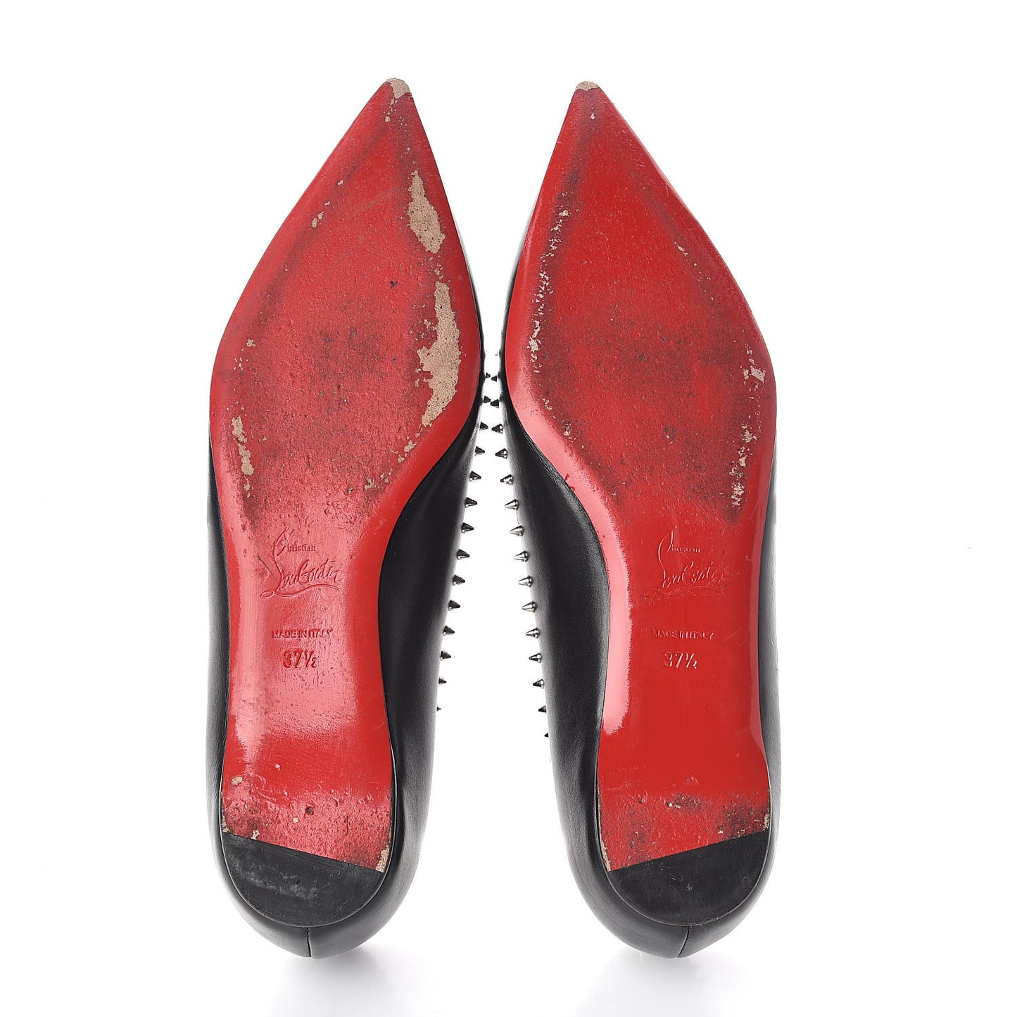 Shiny Calfskin Anjalina Flats 37.5 Black