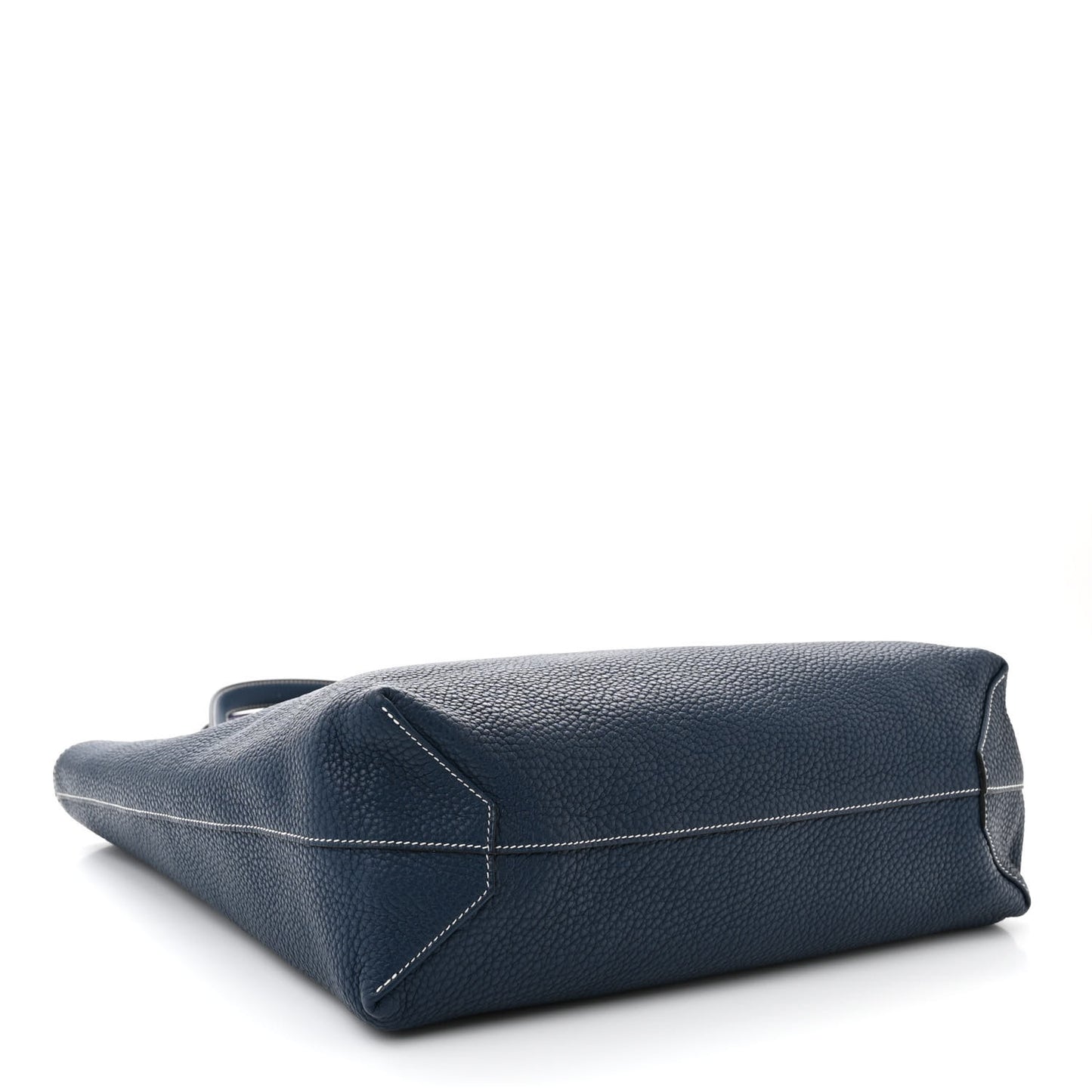 Taurillon Clemence Double Sens 36 Reversible Tote Iris Bleu De Malte
